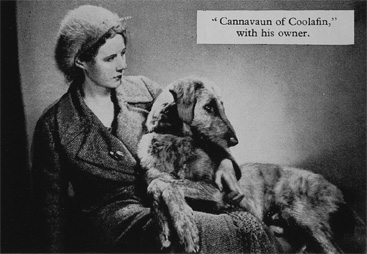 Phyllis Gardner with one of her beloved Irish Wolfhounds, 1934.