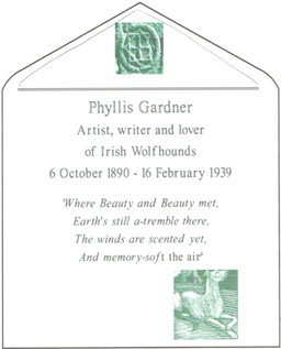 Headstone for Phyllis Gardner